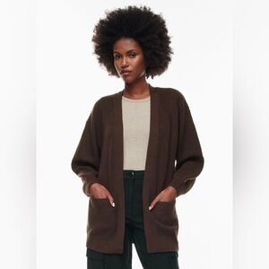Aritzia WILFRED FREE UNWIND Mocha Cardigan XS